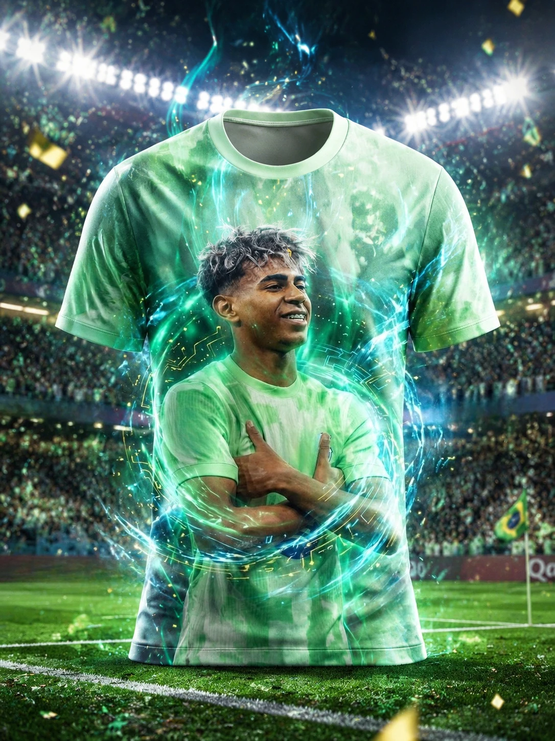 26Latest Pedri Barcelona Retro Tear off Paper Football T-shirt for Men and Women, 3D Printed Fan Casual Fashion Top for Families