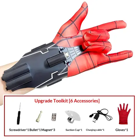 Fully Automatic Spider Silk Launcher Web Shooter Rope Device Cosplay Props Entertainment Toy Gifts for Kids Adults