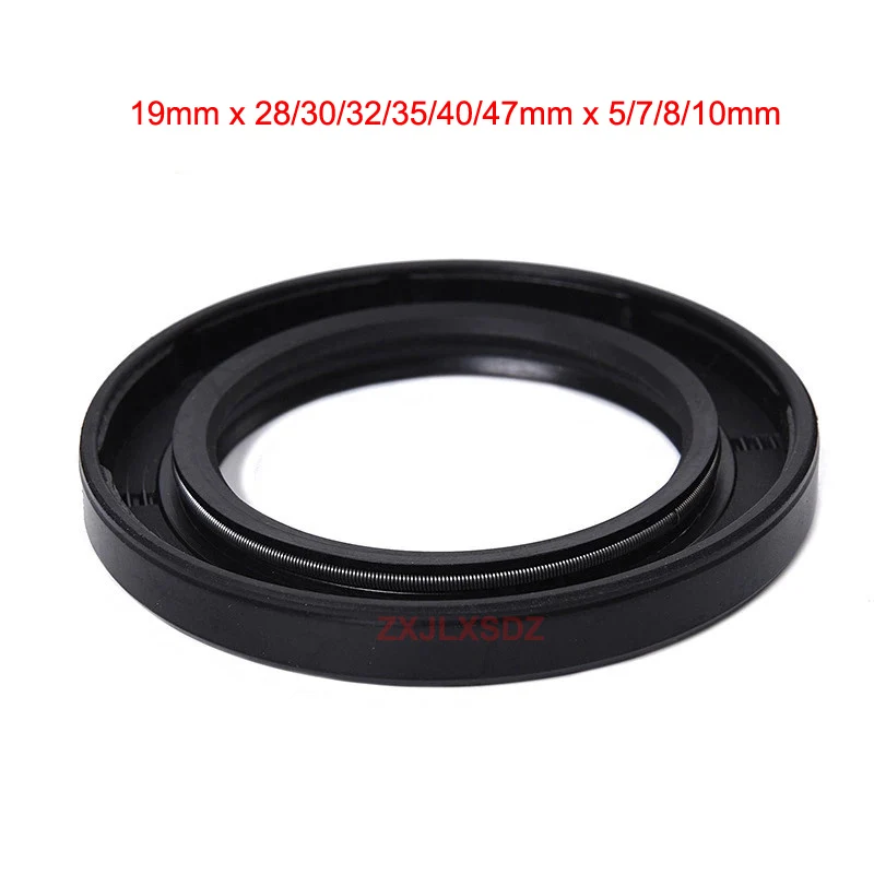 

ID 19mm NBR Rubber TC Double Lip Oil Seal O Ring Gasket 19mm x 28/30/32/35/40/47mm x 5/7/8/10mm