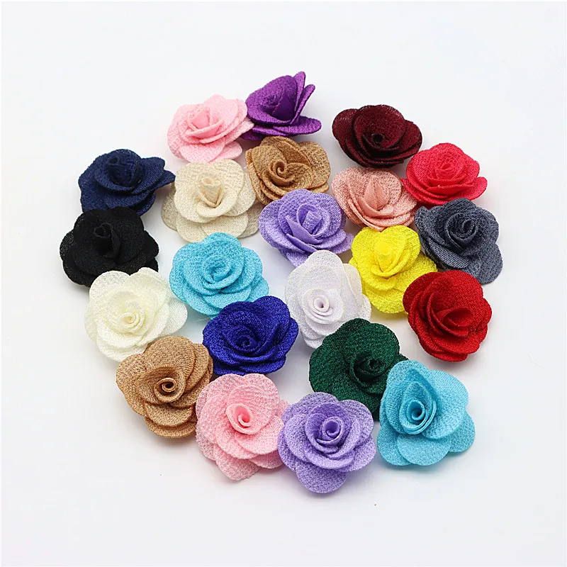 3.5cm Camellia Handmade Small Flower Diy Hair Accessories Earrings Corsage Collar Flower Clothing Accessories Small Cloth Flower