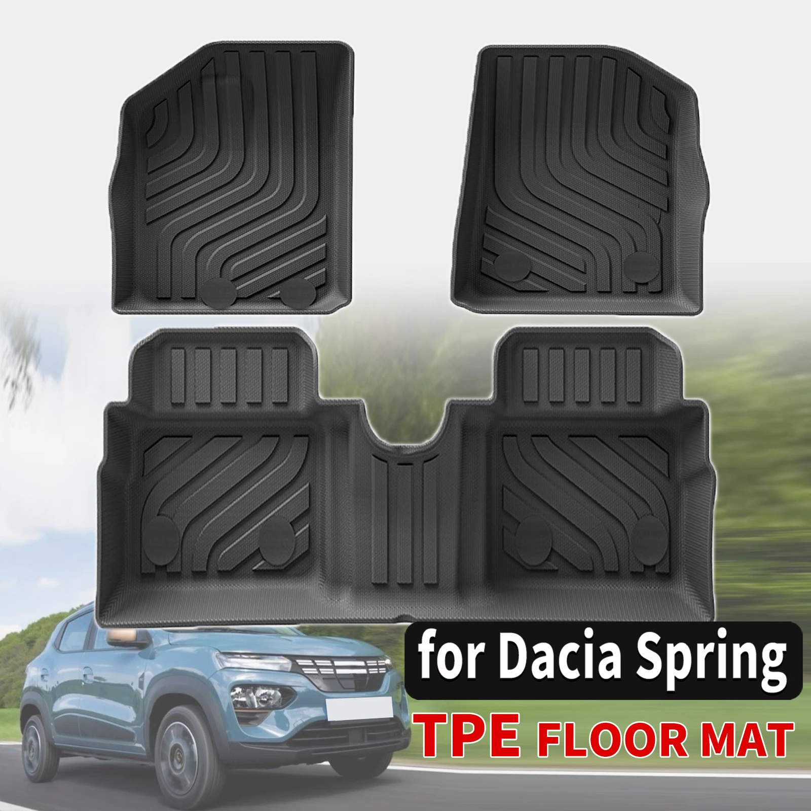 

for Dacia Spring EV 2021-2023 Renault City K-ZE Renault Kwid E-Tech Electric 3D Maxpider Style TPE All-Weather Mats