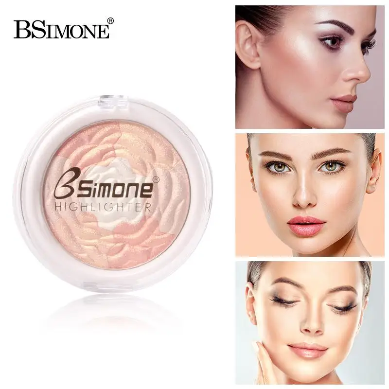 BSIMONE Highlighter Powder Palette Glitter Face Contour Brighten Shimmer Ultra Concentrated Illuminate Makeup Cosmetic