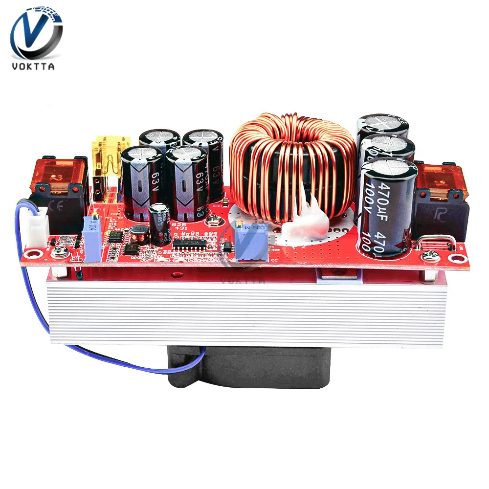 1800W 40A 1500W 30A 1200W 20A DC-DC Boost Converter Step Up Power Supply Module Adjustable Voltage Charger 10-60V to 12-90V