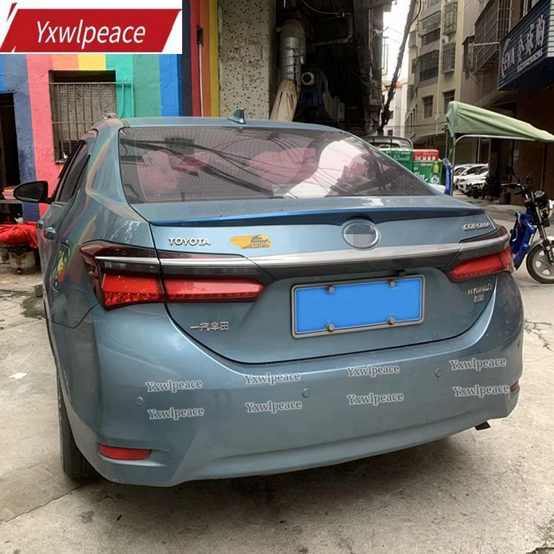 

For Toyota Corolla 2014 2015 2016 2017 ABS Plastic Unpainted Color Tail Boot Lip Wing Trunk Cover Spoiler Trim