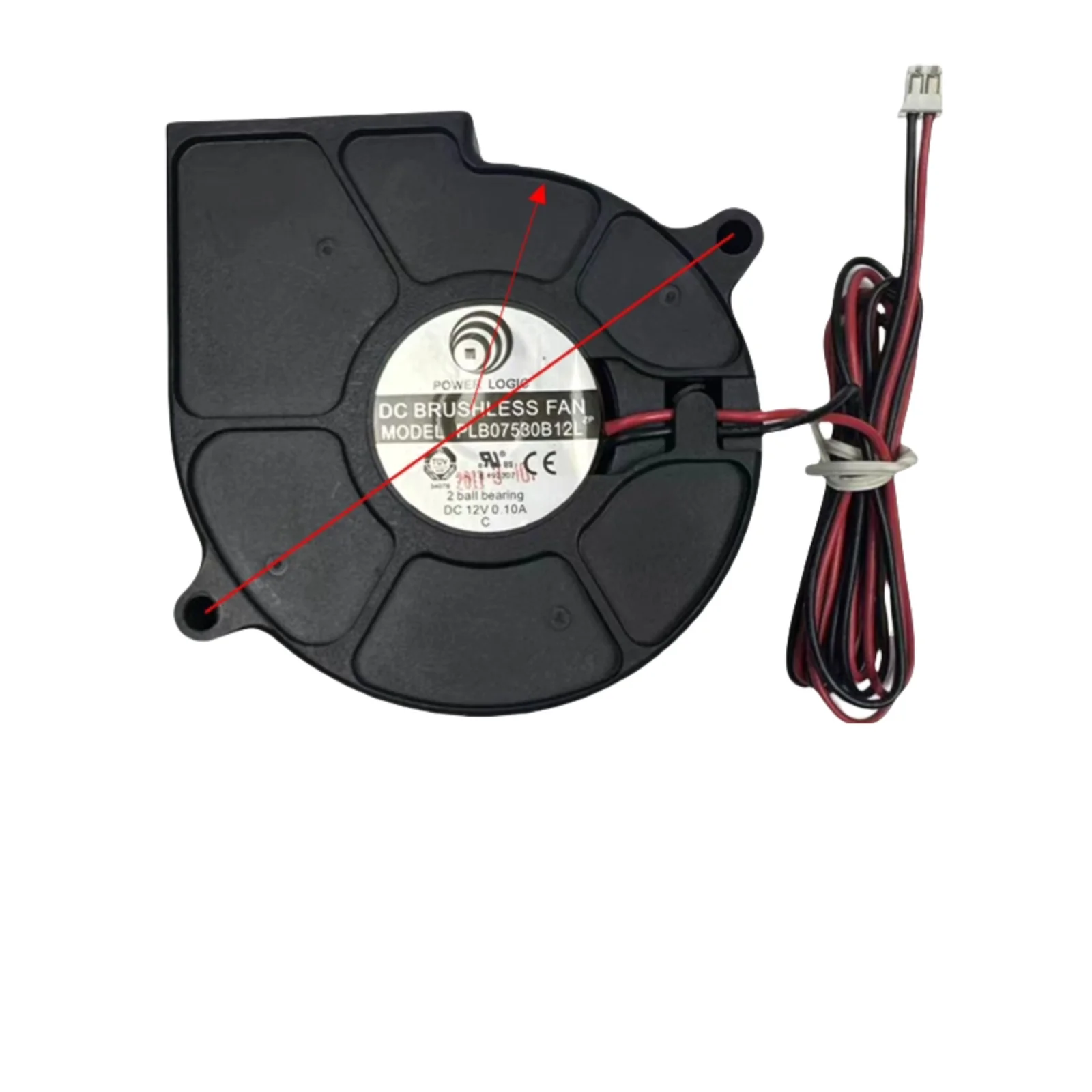 

7530 Centrifugal Blower Fan | 75x75x30mm Dual Ball Bearing | 12V 0.1A Ultra-Quiet Cooling for Projectors/3D Printers | 2500 RPM