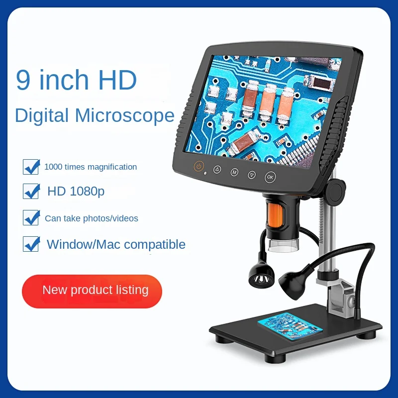 Nine inch screen high definition electron microscope computer measurement digital microscope