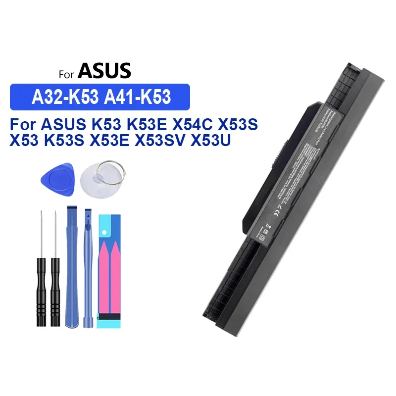 5200mAh A32-K53 A41-K53 Portable Battery For ASUS K53 K53E X54C X53S X53 K53S X53E X53SV X53U X53B A42-K53 K43S K43SV K43 K43E