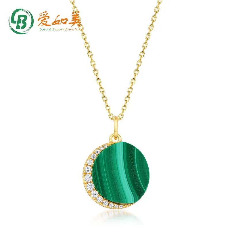 

Light Luxury Style Star Moon Peacock Pendant 18K Gold PT950 Platinum Silver Plated 7-layer Gold Necklace Fashionable