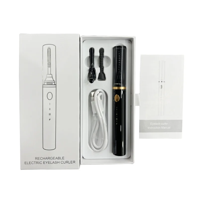 

Щипцы для завивки ресниц с подогревом 3-в-1 — перезаряжаемые от USB, 3 насадки для кистей и настройки температуры