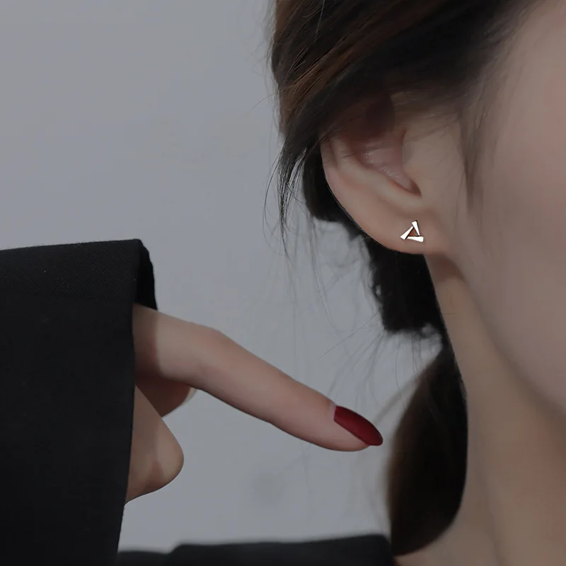 Neue heiße Mode 925 Sterling Silber geometrische quadratische Ohrringe für Frauen Mädchen Geschenk Mode-Statement-Schmuck – Detail 5