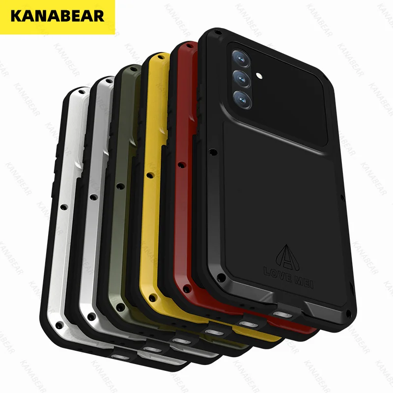 

LOVEMEI is suitable for Samsung A54 three-proof mobile phone case A54 protective case silicone metal lens full package