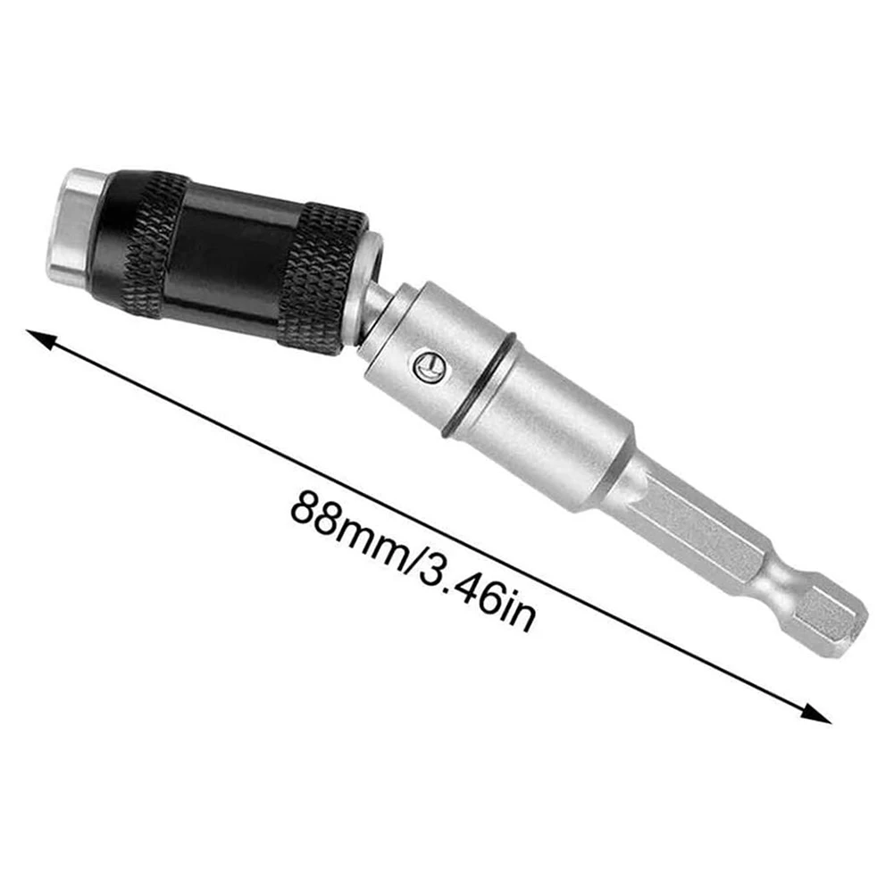1/4" Magnetic Pivoting Screw Drill Tip Locking Bit Holder Quick Change Drive Guide Drill Hand Tool Screwdriver Extension Rod