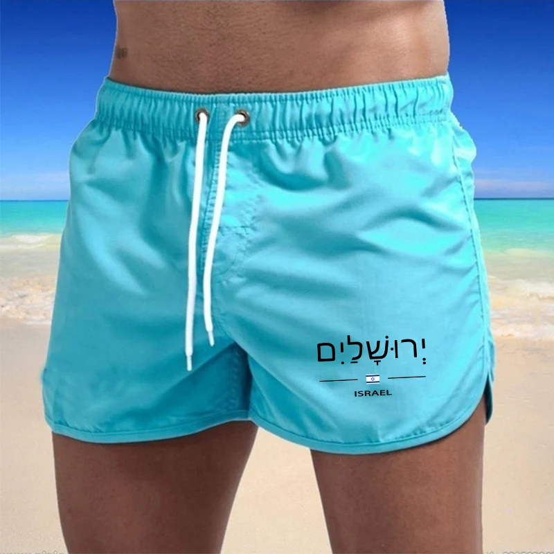 

Daily Comfortable Hot Sales Swim Shorts Mens Beach Shorts Summer Men Loose Style Bathing Suit Man Ventilate Gym Clothing Seaside