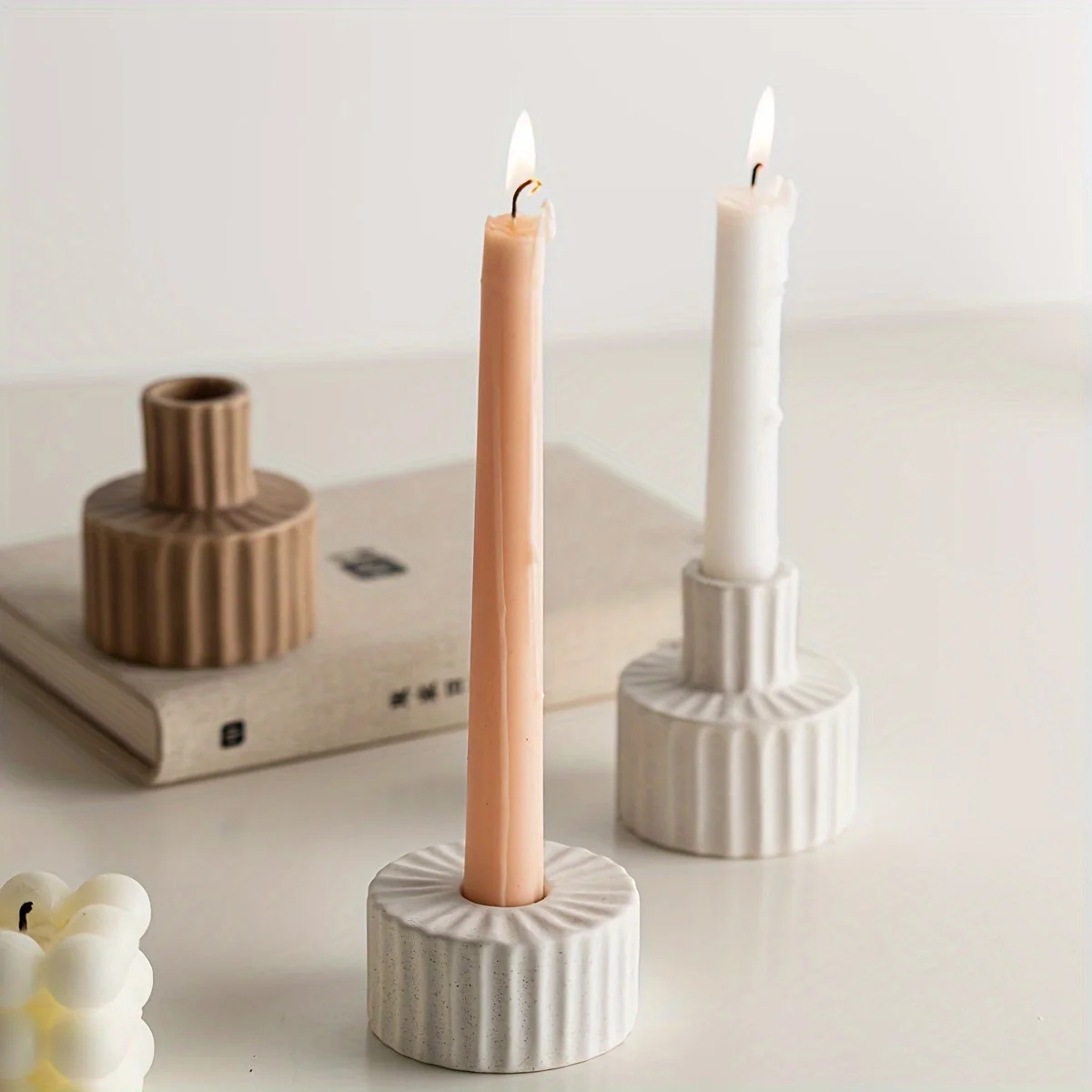 

Creative Gear Candle Holder Simple Ceramic Decor Proposal Birthday Christmas Party Wholesale