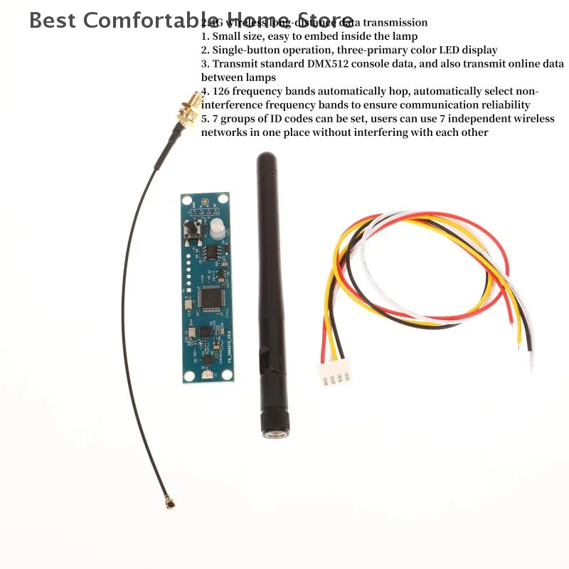 

Беспроводной контроллер Dmx 512, модуль печатной платы, управление светом, профессиональный сценический световой эффект, приемник 2 в 1, передатчик