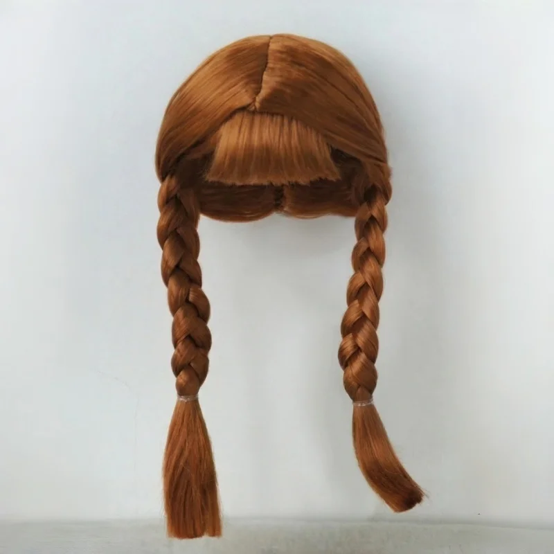 JD103 SD DOD QBaby 1/12 1/8 1/6 1/3 1/4 Doll Wigs Mid Parting Twins Pony Synthetic Mohair Wig 8-9inch 9-10inch Doll Accessories