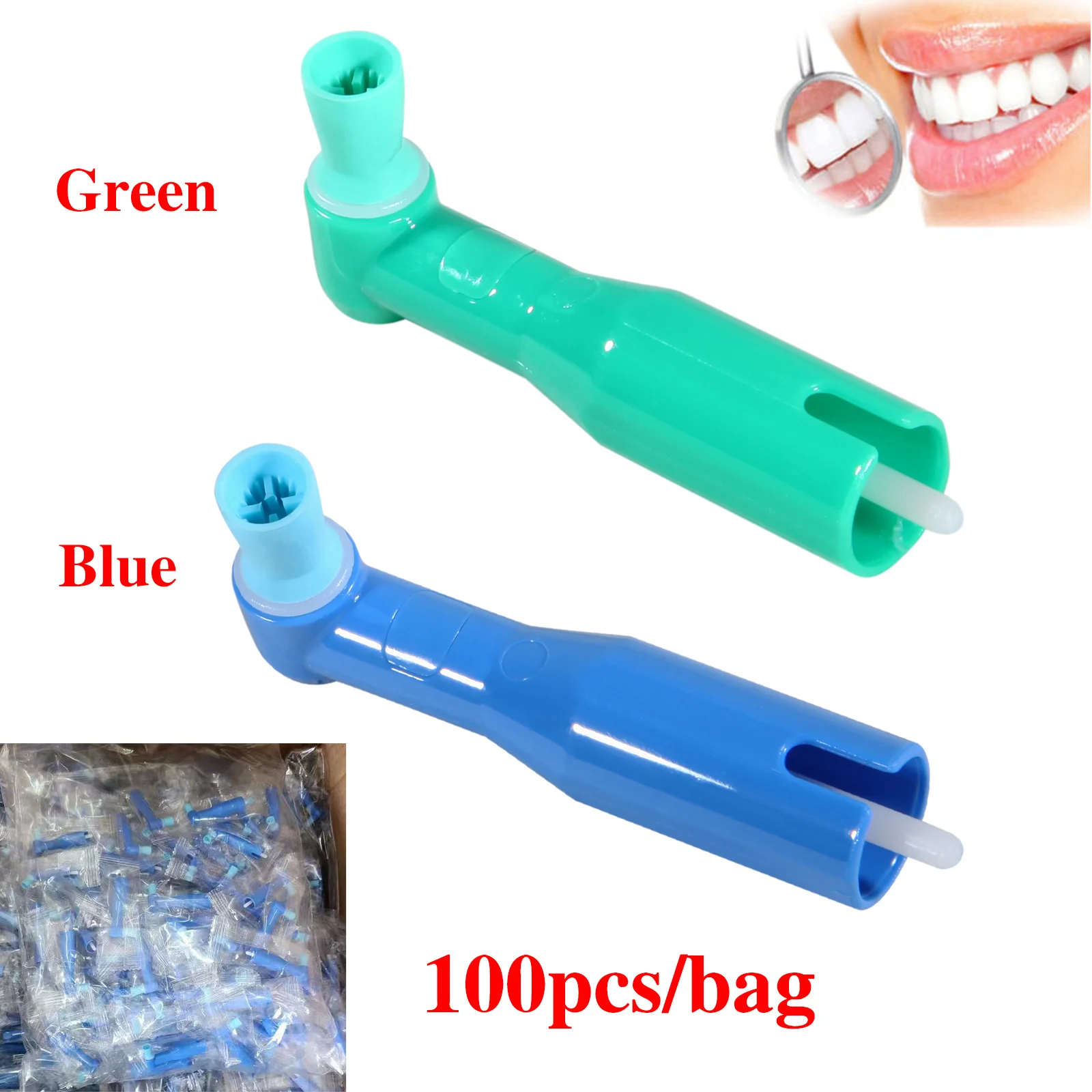 500Pcs Dental Disposable Prophy Angles Soft / Firm Cups Contra Angle 90° Latex Free Top Quality