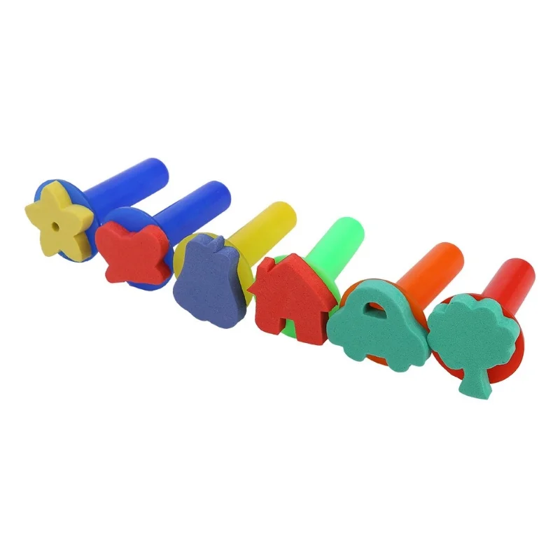 39 Pcs DIY Children Color Sponge Painting Brushes Drawing Doodle Kids Toys Tools