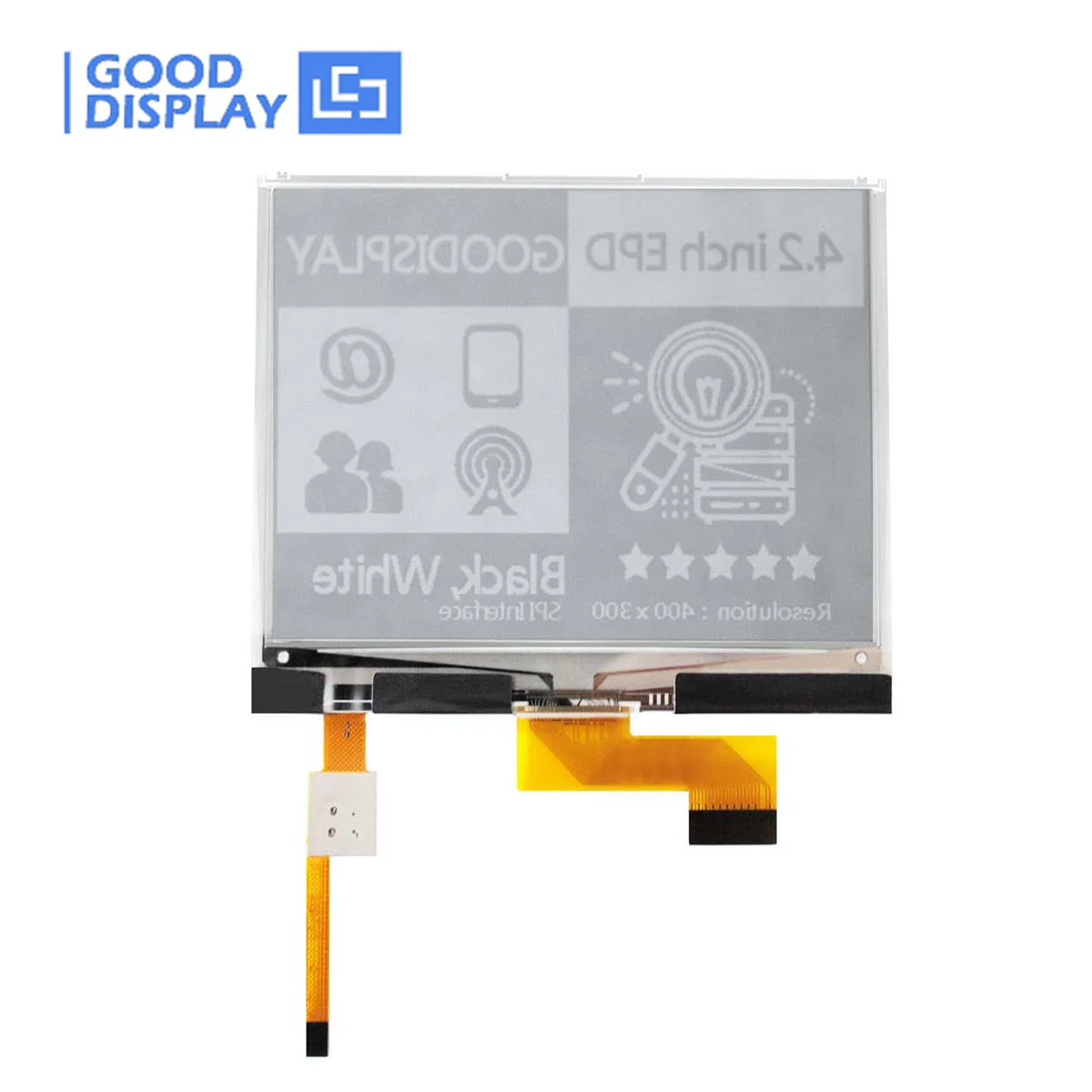 GooDisplay Touch E-Paper 4,2 polegadas E-Ink exibe HAT 0,3s Atualização 400 × 300 pixels, GDEY042T81-T02