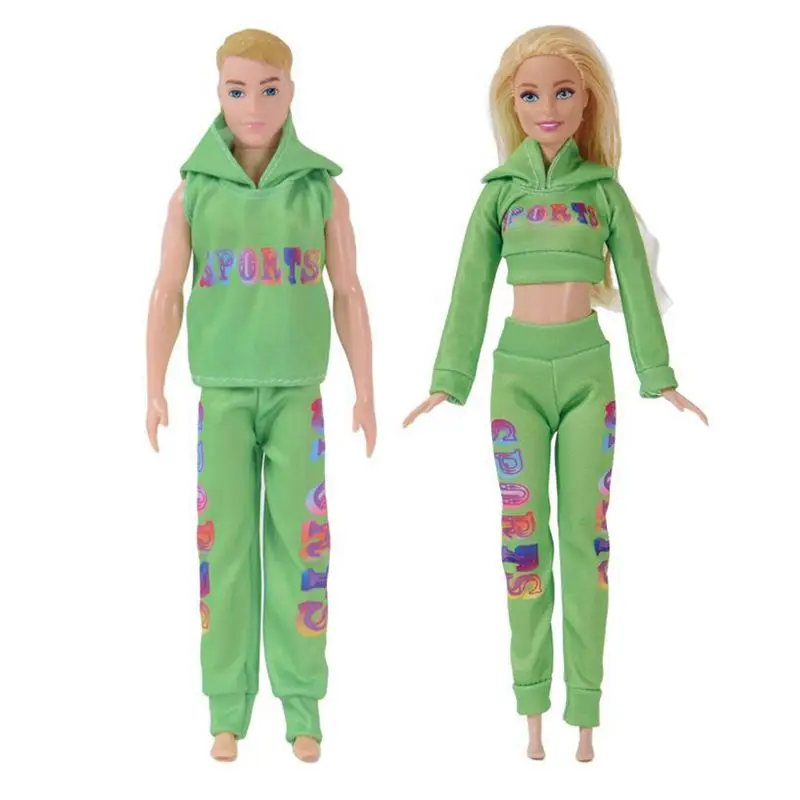 Moda Amante Esporte Roupas Crianças Brinquedos Miniatura Ken Doll Acessórios Vestido Coisas Para Barbie DIY Menina Pretend Play Game Presente