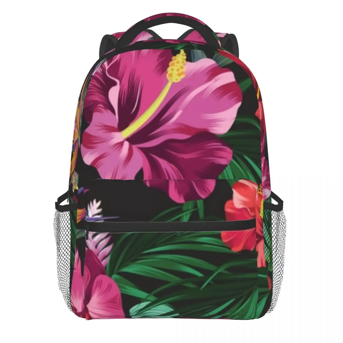 

Juicy Tropical Backpack Women Floral Leaves Print Soft Backpacks Polyester Casual High School Bags Camping Custom Rucksack