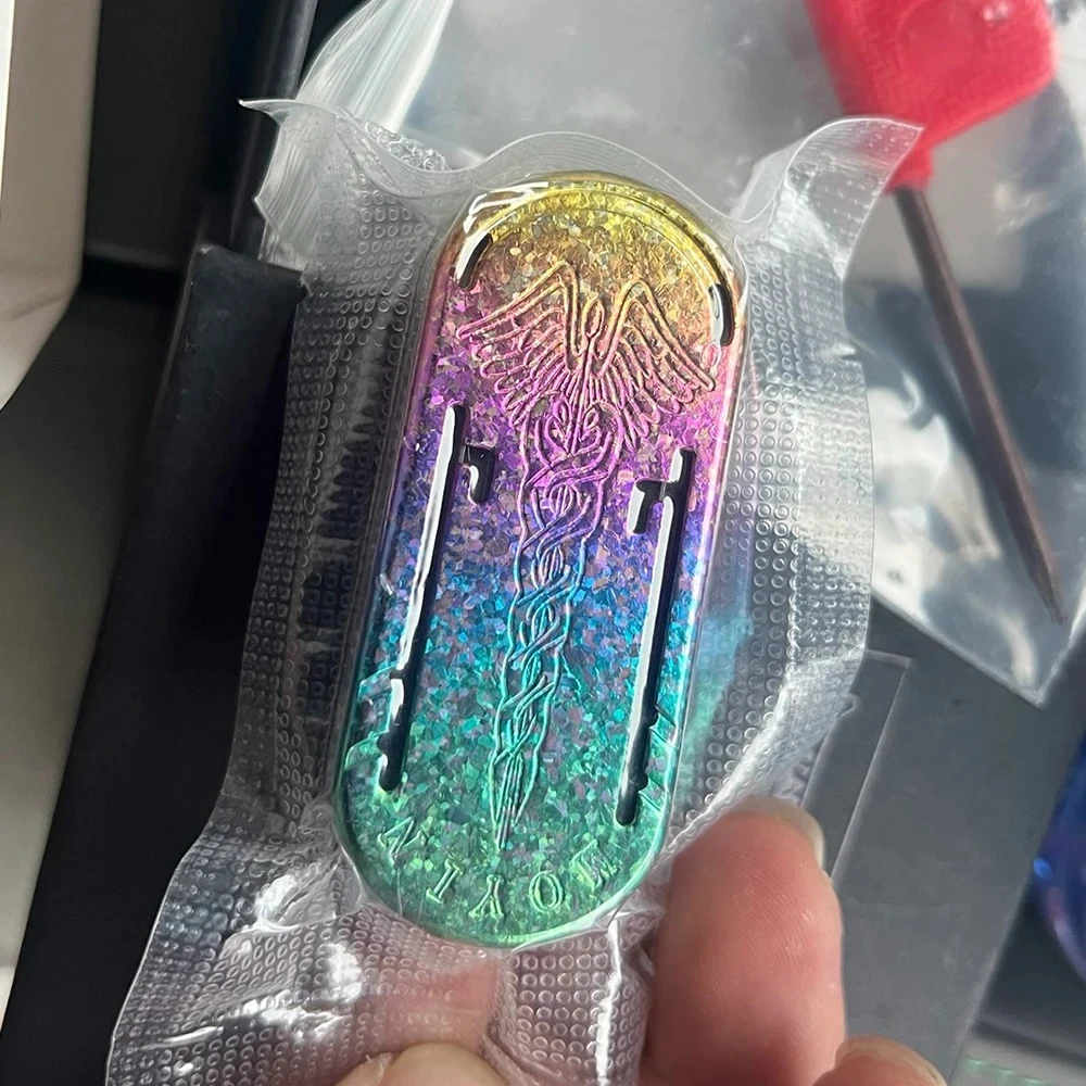 ZDEDC メイスダブル音叉フィジェットスライダーチタン不安おもちゃ