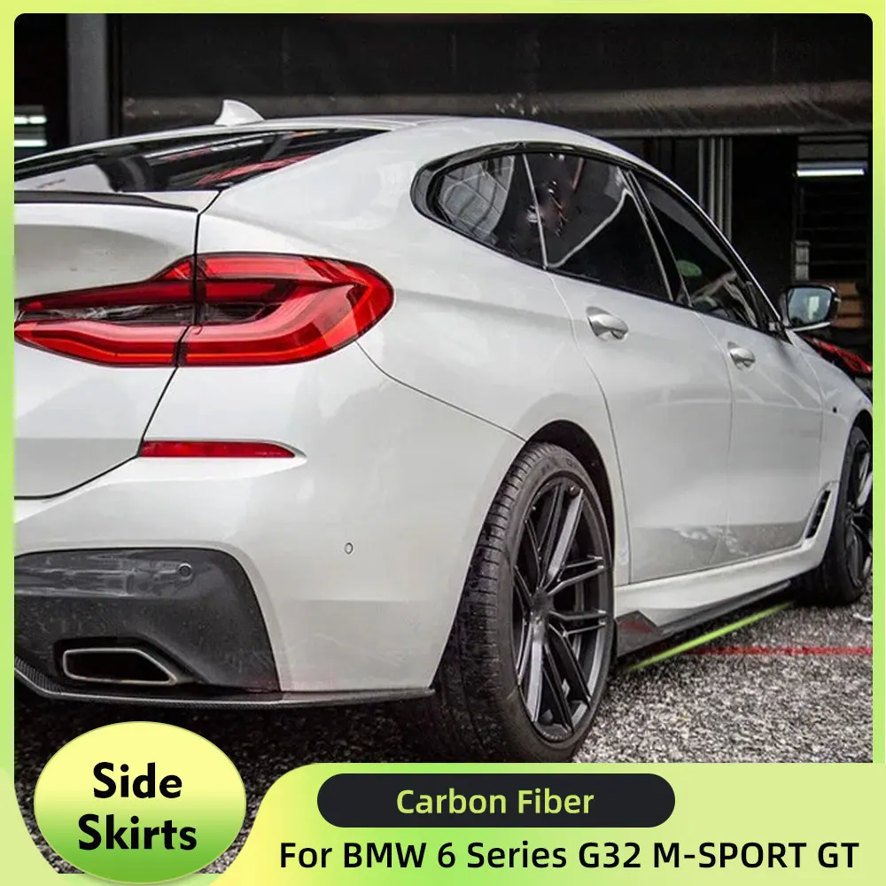 

Carbon Fiber Car Side Skirts Extension Lip For BMW 6 Series G32 M-SPORT GT 2017-2022 Side Door Bumper Spoiler Apron Body Kits