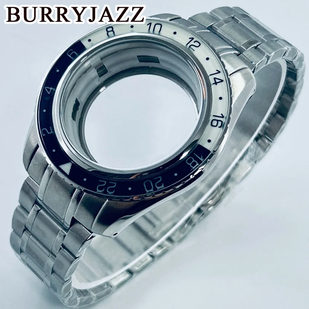 44mm NH34 GS Modified Watch Case Sport Collection C3 Luminous Bezel Compatible with NH35 NH36 NH38 NH70 4R35 Movements