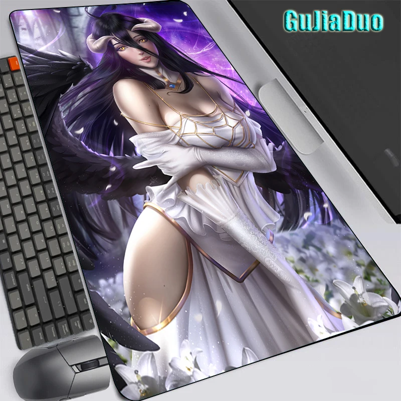 

Albedo Anime Charm Sexy Mouse Pad Computer Large Size Play Mat Non-slip Tale Pad Gaming Room Accessories Kawaii Comic Mousepad