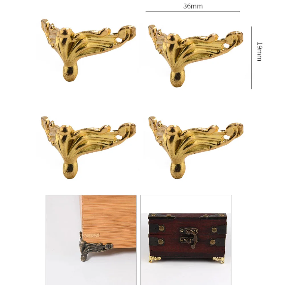 Furniture Protection Corner Protector Retro Zinc Alloy Corner Protectors Corner Protector Green Bronze Edge Protection