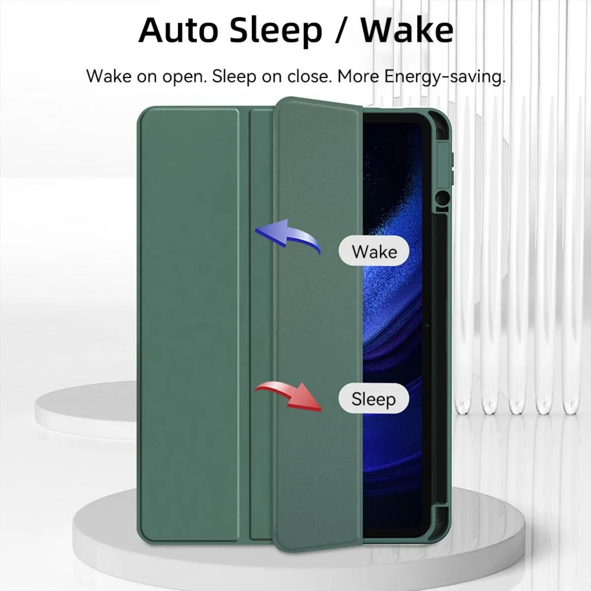 Case For Xiaomi Pad 6/5 11'' 2025 TPU Protective Cover For MiPad 6/5 Smart Sleep Transparent Case With Stand and Pen Slot funda