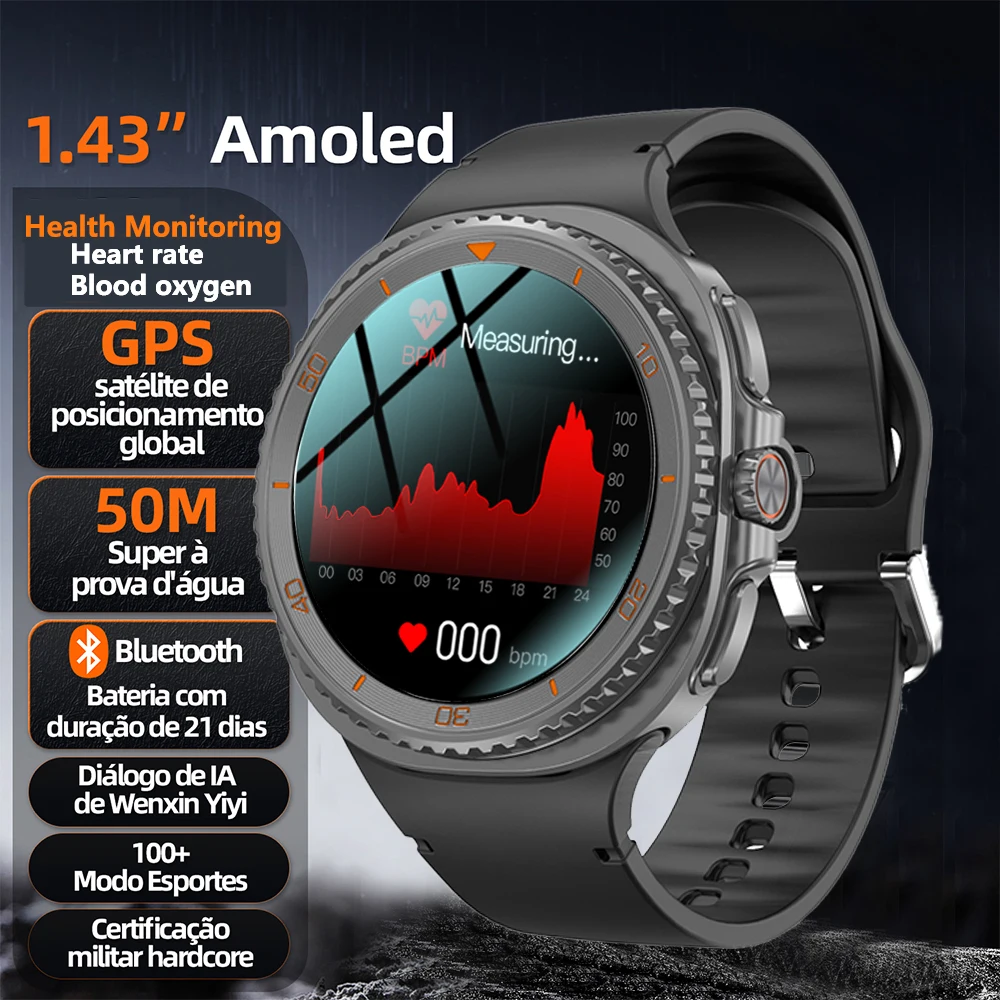 

Новинка 2025 года, мужские умные часы 100 + спортивные GPS NFC AMOLED, фитнес-спортивный трекер, кислород в крови, пульсометр, Bluetooth-вызов, умные часы