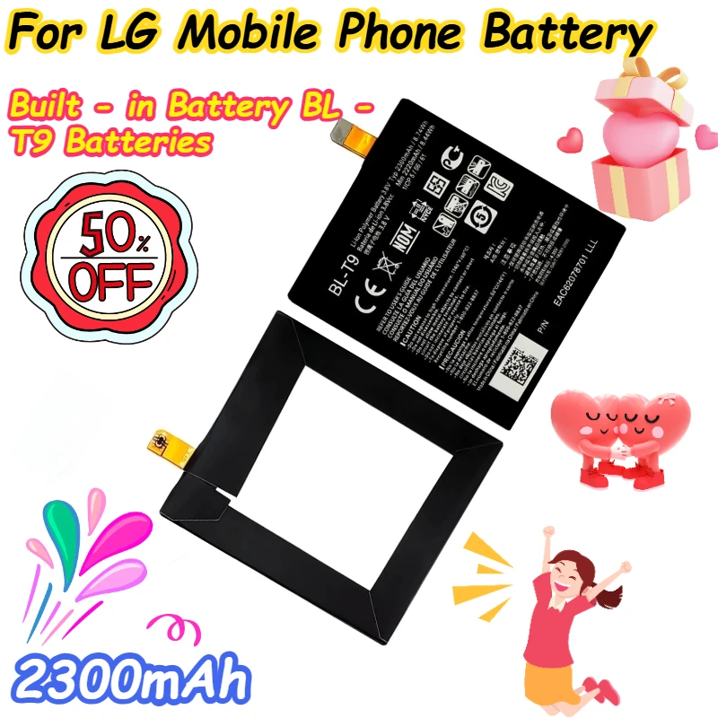 

2300 мАч для мобильного телефона LG Встроенный аккумулятор BL - T9 Аккумуляторы