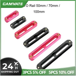 CAMVATE Standard NATO Rail Quick Release Bar With Anti-fall Spring Pins 50mm 70mm 100mm For DSLR Camera Cage Rig NATO Rails