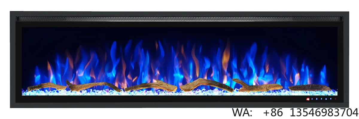 Artificial Wood Remote Control Wall Mounted Fire Place Electric Fireplace Space Heaters for Indoor Use