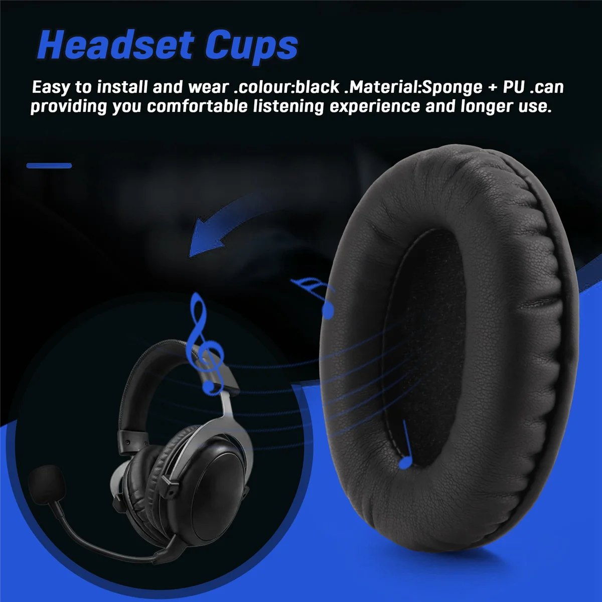 لسماعات الرأس Kingston Hyperx Cloud Ii Khx-Hscp-Gm وسادات الأذن وأكواب الأذن