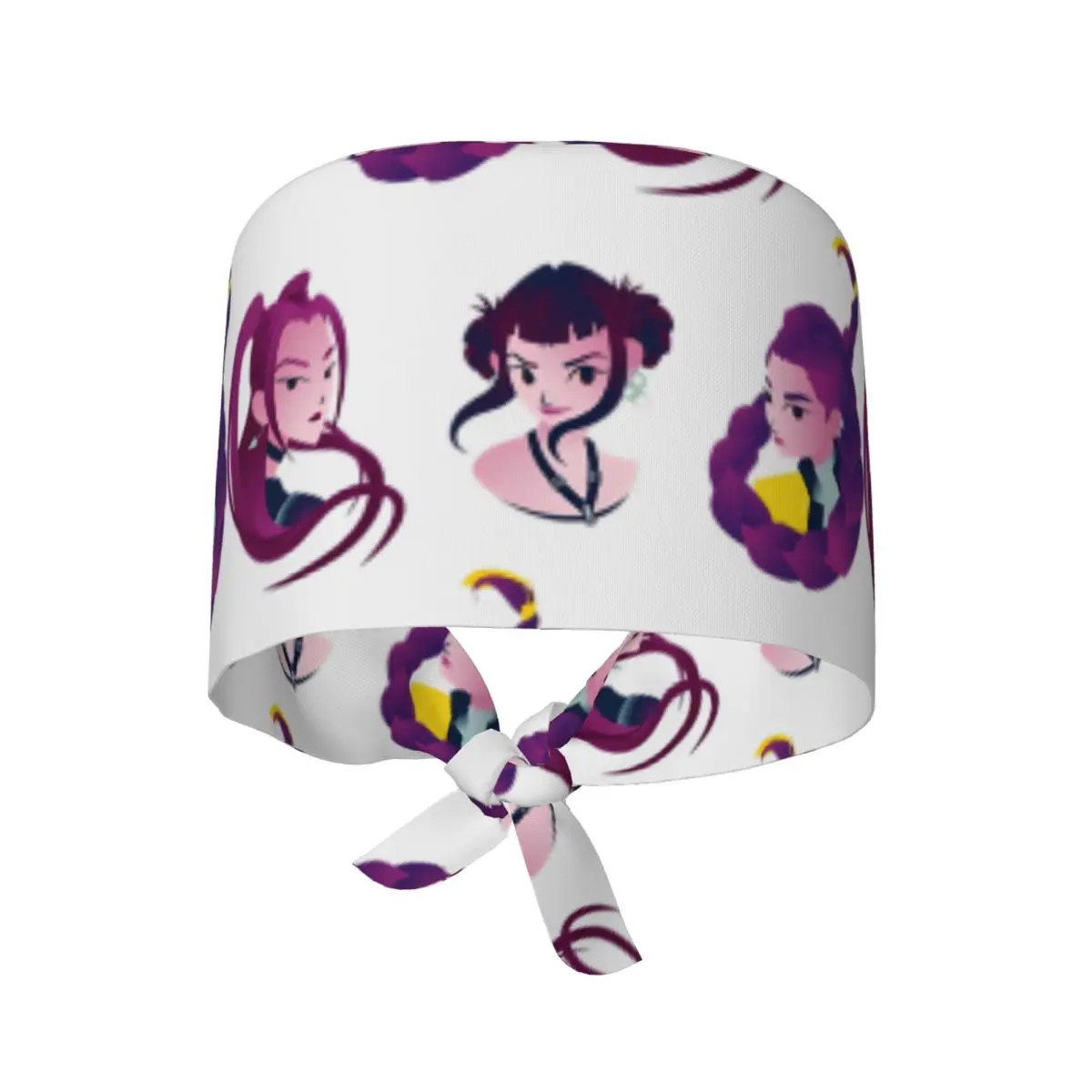 Czapki pielęgniarskie KPop Demon Hunter, czapka medyczna, mem Huntrix, modna czapka medyczna, wygodna czapka z wiązaniem na plecy, czapki robocze