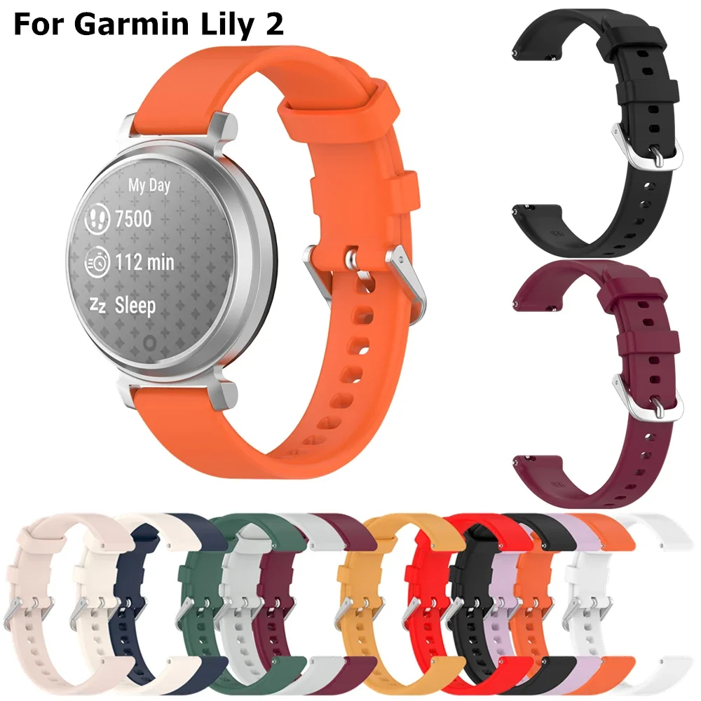 

Silicone Strap For Garmin Lily 2 Replacement Sport Smart Watch Band Bracelet For Garmin New Watch Lily2 Wristband Accessories