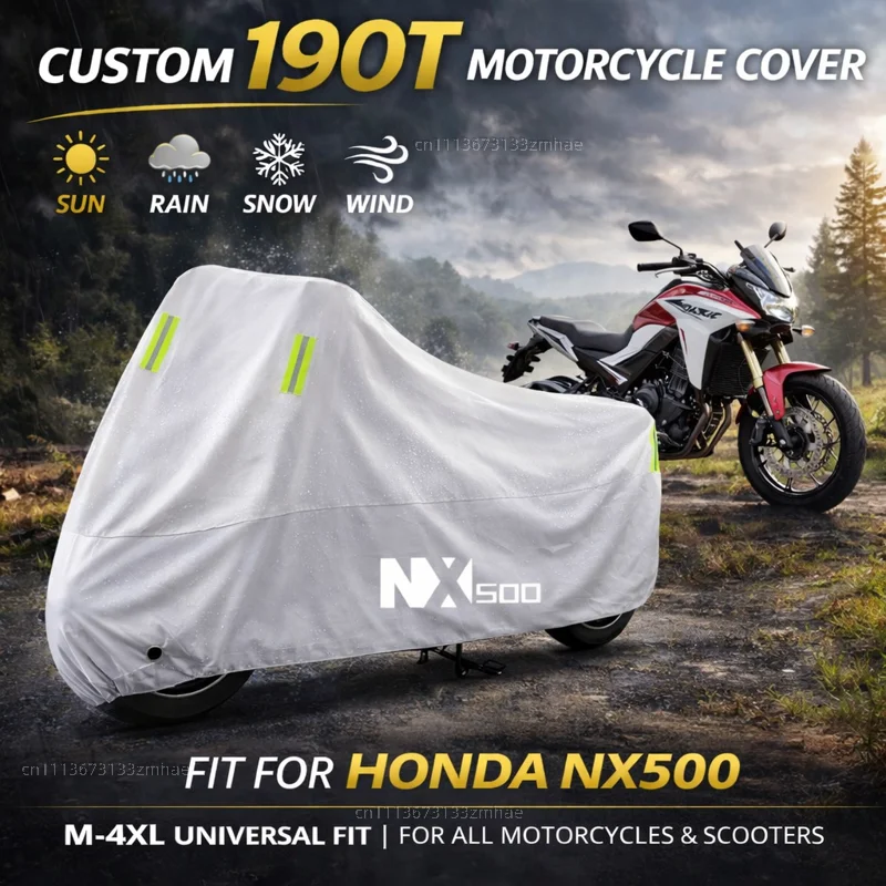 

For Honda NX500 NX 500 2023 2024 2025 NX400 CB500X CB 500X Outdoor Motorcycle Cover Waterproof Rain Dust Sun Cover