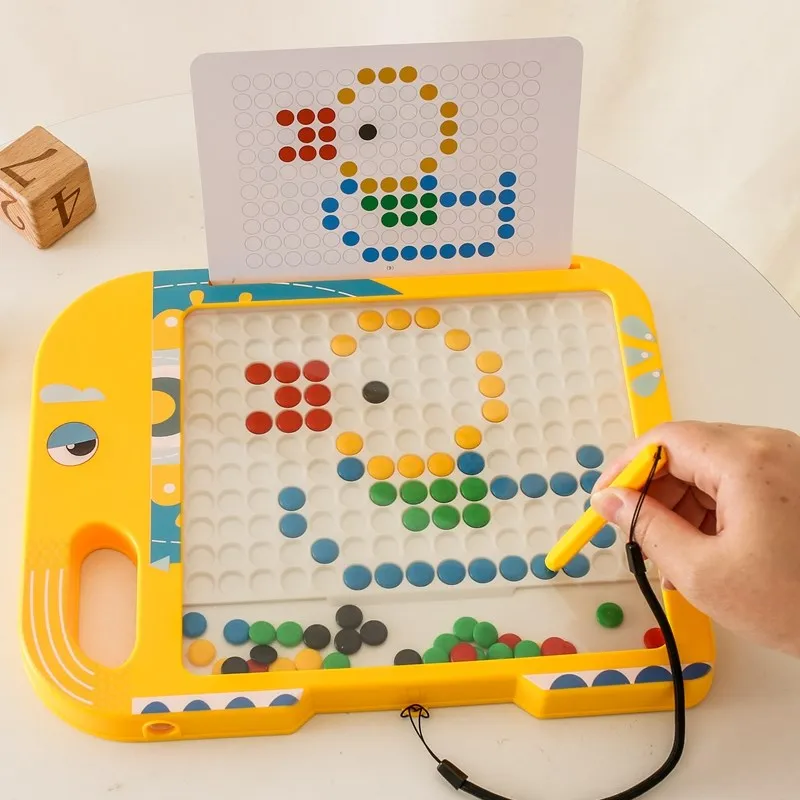  Puzzle Magnetic Suction Stone Beads Children's Magnetic Pen Drawing Board Graffiti Puzzle Baby Early Boys Girls Toys Education