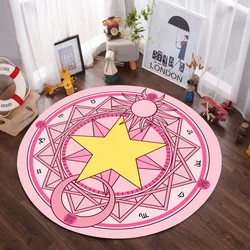 Round Floor Mats Thickened Household Computer Chair Swivel Chair Cushion Cartoon Girl Boy Children's Bedroom Carpet Gift for Kid