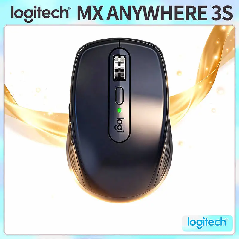

Logitech MX Anywhere 3S Premium Mouse, Silent Magnetic Click Technology, Ergonomic, Graphite/Pale Gray