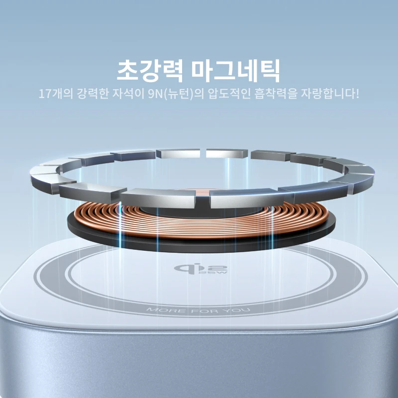 유그린 Qi2.2 25W 15W 2-in-1 마그네틱 무선 충전 스탠드 고속 충전 스탠드 충전기 아이폰 16 17/에어팟 마그플로우 충전기용 썸네일 5