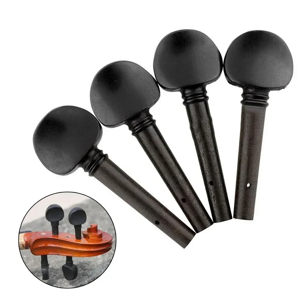 SET SIZE 3/4 4/1 8/1 2/1 4/4 Precision Engineered Black Wooden Violin Tuning Pegs 4PCS/set For All Violin Sizes