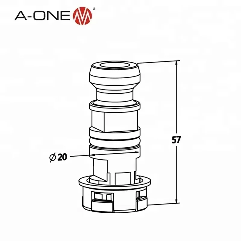 A-ONE System 3R Macro Steel Long Drawbar 3R-605.1E for EDM/CNC Machines ISO9001 Certified