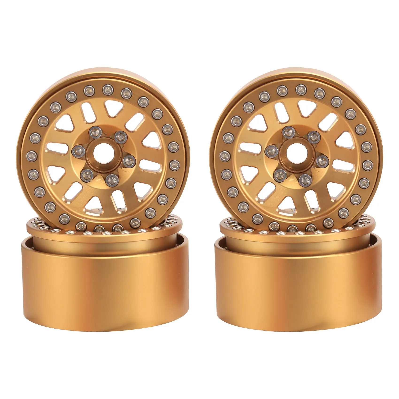 240g/pcs Heavy Brass Beadlock 1.9 Wheel Hub Wheel Rim for 1/10 RC Crawler Car Traxxas TRX-4 Axial SCX10 RC4WD D90 YK4082