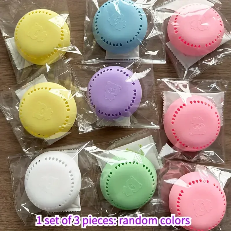 Round Solid Air Fresheners Toilet Aromatherapy Lasting Deodorization Solid Air Freshener for Bedroom Wardrobe Car Household