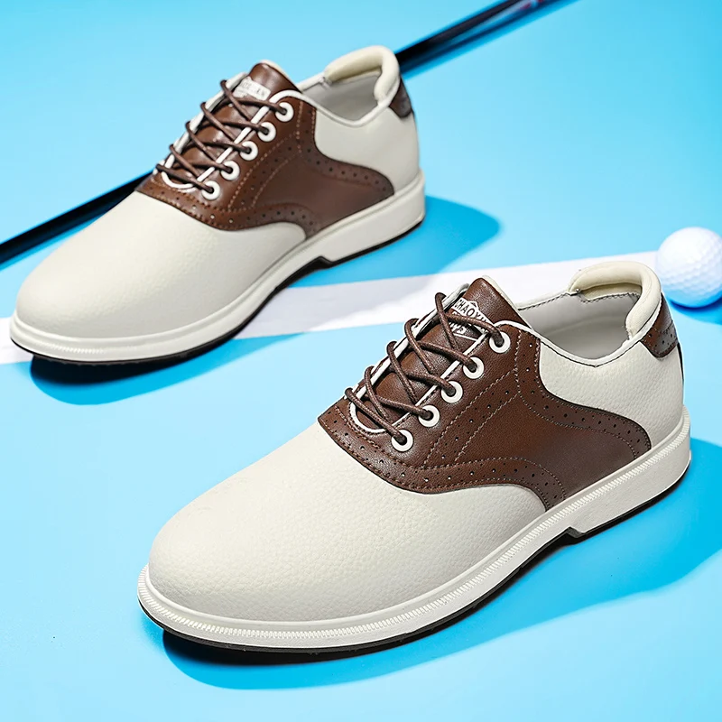 New Arrival Golf Shoes for Men Top Quality Leather Golf Training Male Anti Slip Sport Shoes Mens Luxury Brand Golf Sneakers