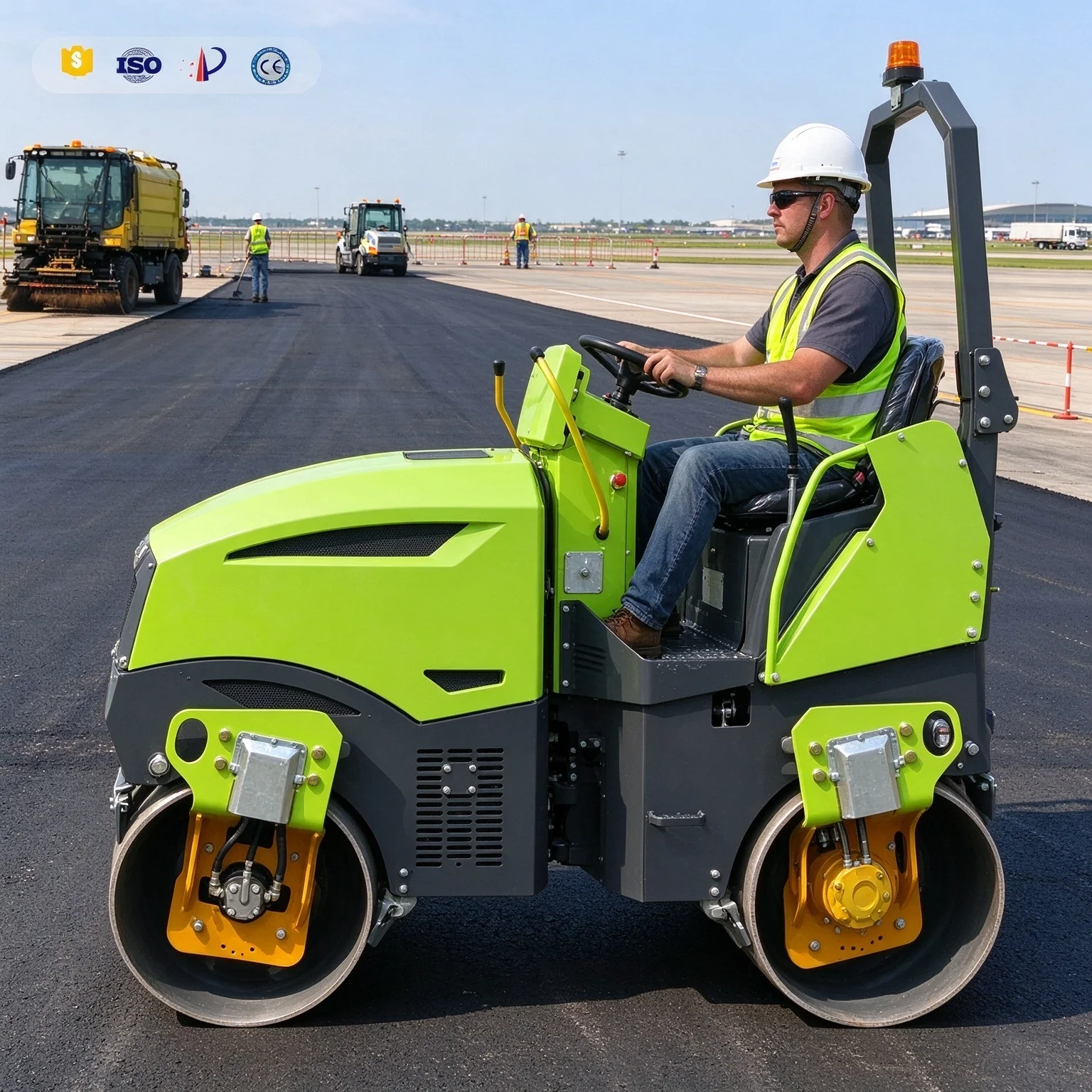 Double Drum Vibratory Ride-on Road Roller Hydraulic Compactor For Asphalt Paving Subgrade Soil Compaction Works