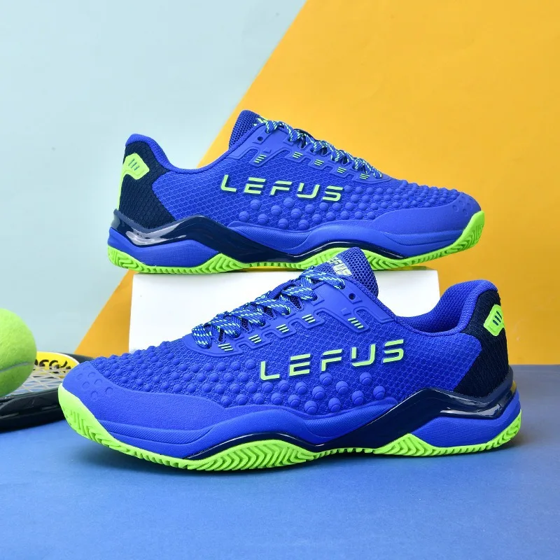 LEFUS Professional Tennis Shoes Men and Women Badminton Breathable Training Special Sports Shoes Running Shoes Wear-resistant